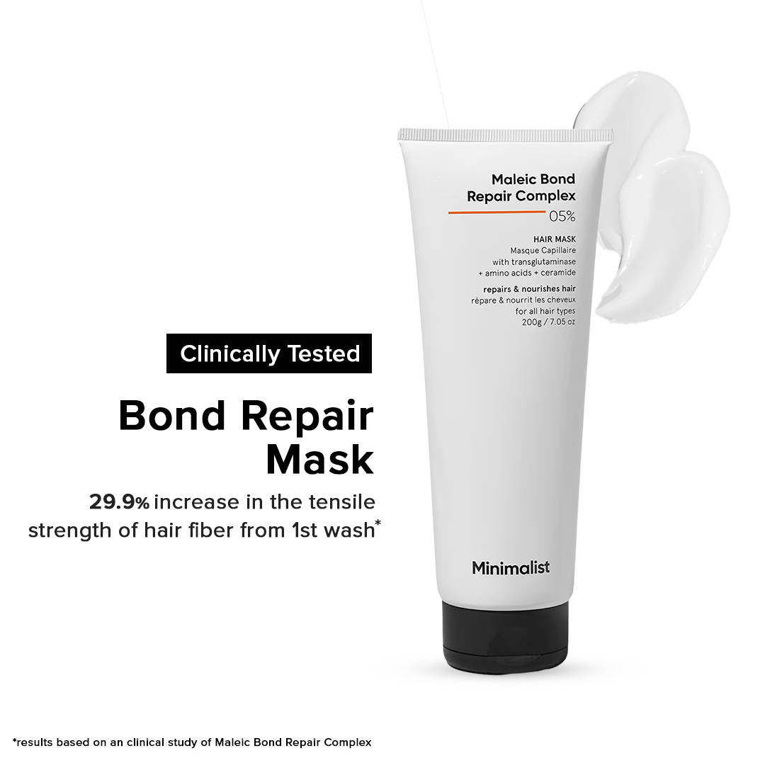 Minimalist Maleic Bond Repair Complex 5% Hair Treatment Mask With Transglutaminase, Amino Acids