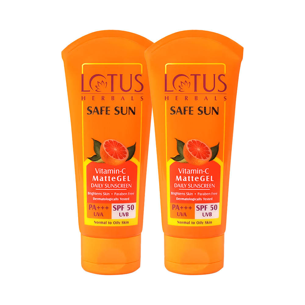 Lotus Herbals Safe Sun Vitamin C Matte Gel Daily Sunscreen Duo - Pack of 2