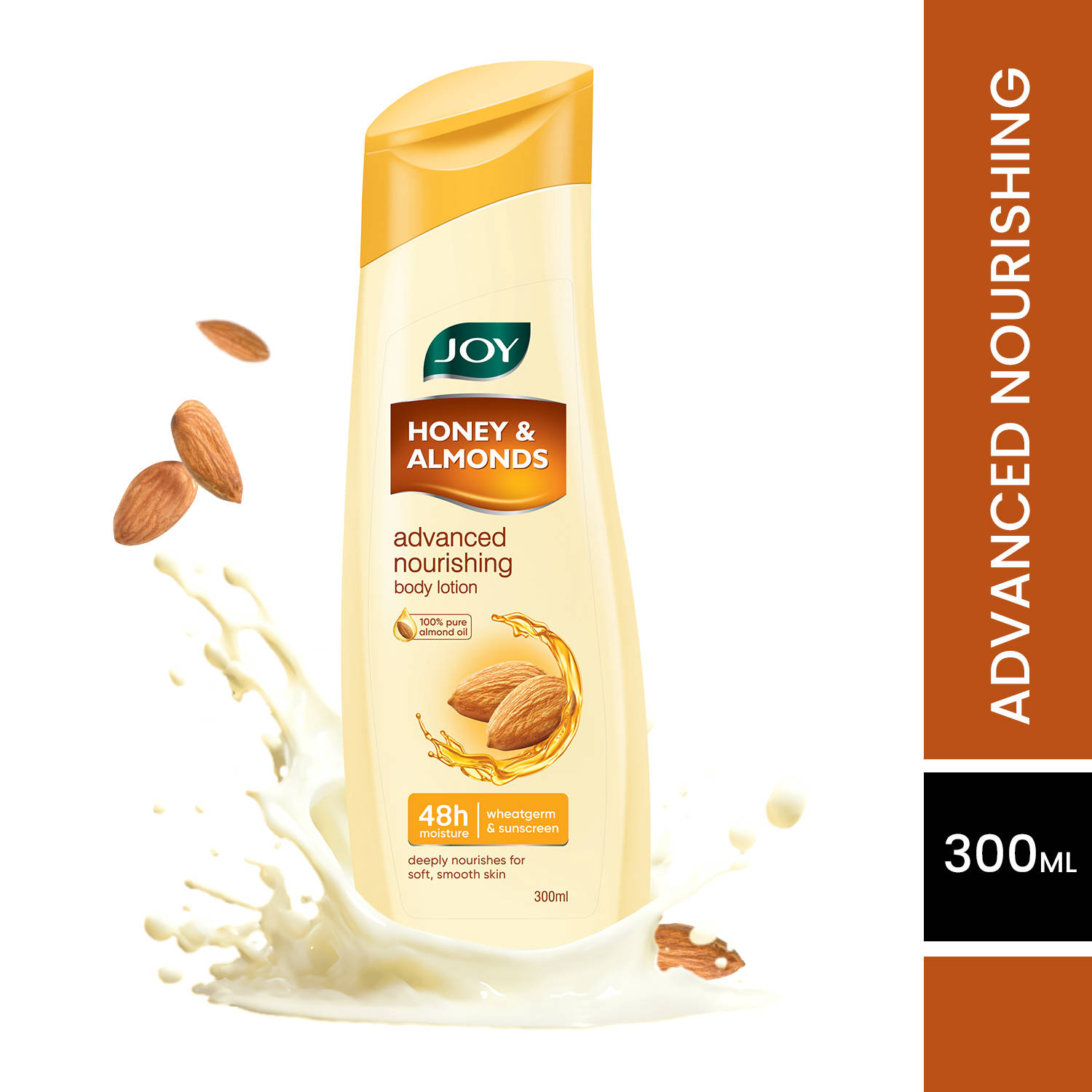 Joy Honey & Almonds Lightweight Body Lotion with Shea Butter, Nourishing 24hr Care for Winter