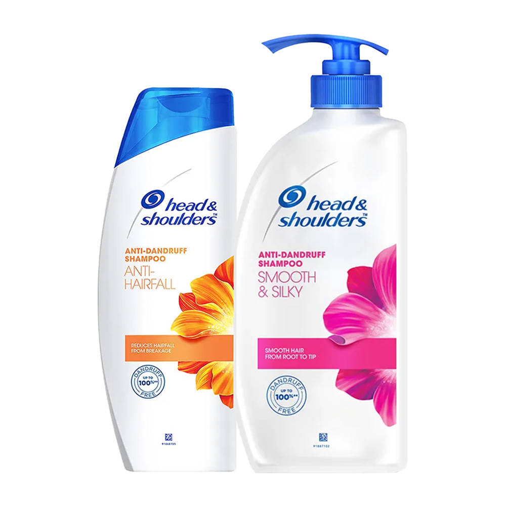 Head & Shoulders Smooth & Silky Anti Dandruff Shampoo With Anti Hair Fall Combo