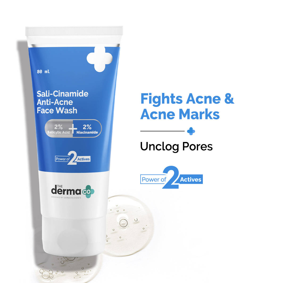 The Derma Co Sali-Cinamide Anti-Acne Face Wash with 2% Salicylic Acid & 2% Niacinamide