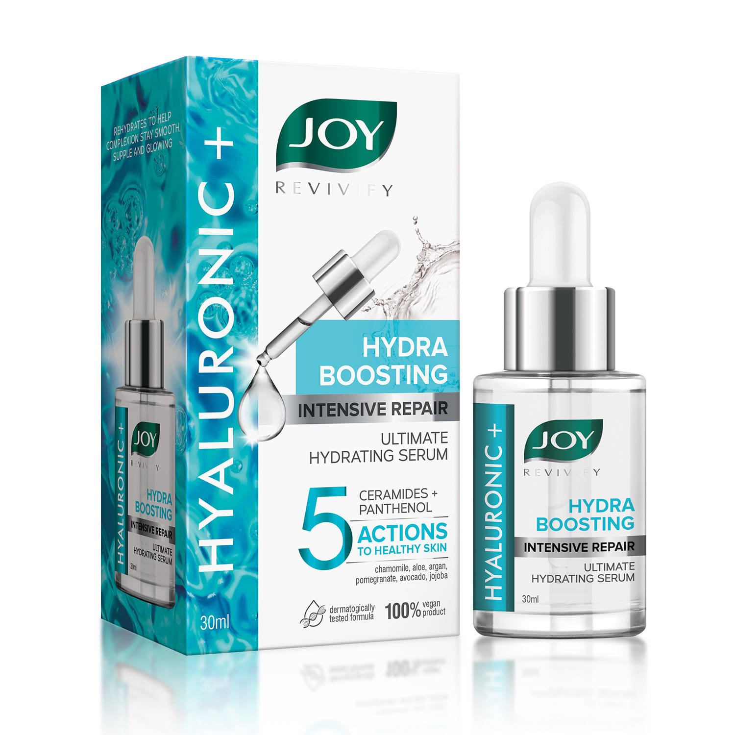 Joy Hydrating Hyaluronic Face Serum for Intensive Repair, Tighens Pores & Improves Skin Texture