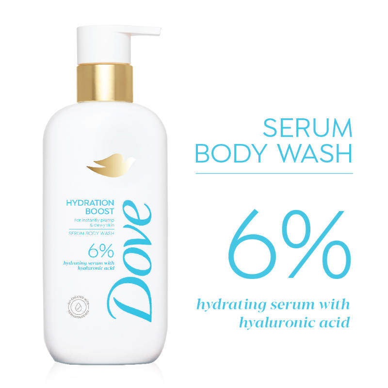 Dove 6% Hydrating Serum with Hyaluronic Acid Hydration Boost Bodywash
