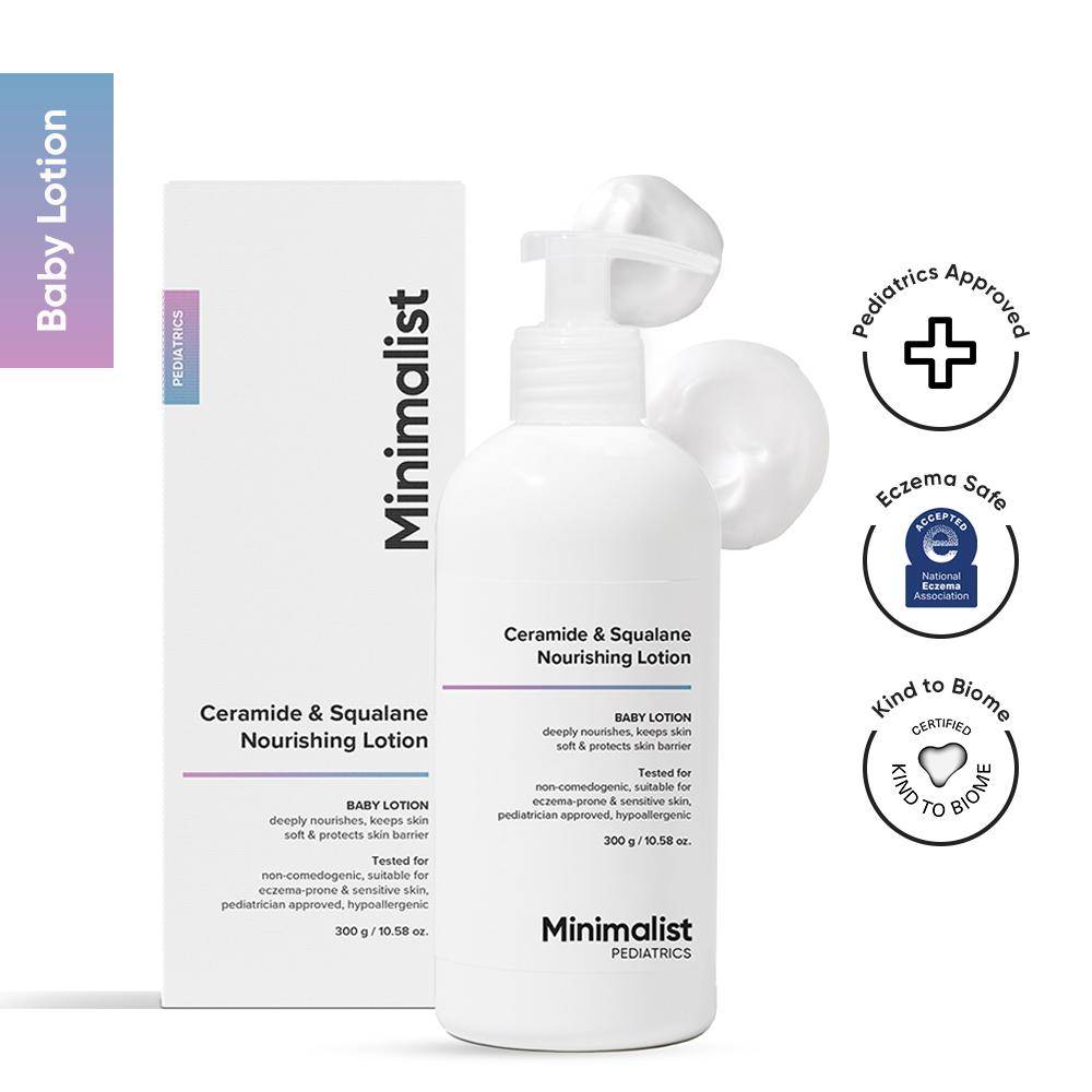 Minimalist Baby Ceramide & Squalane Nourishing Lotion With PH 5.5 - Protects Skin Barrier