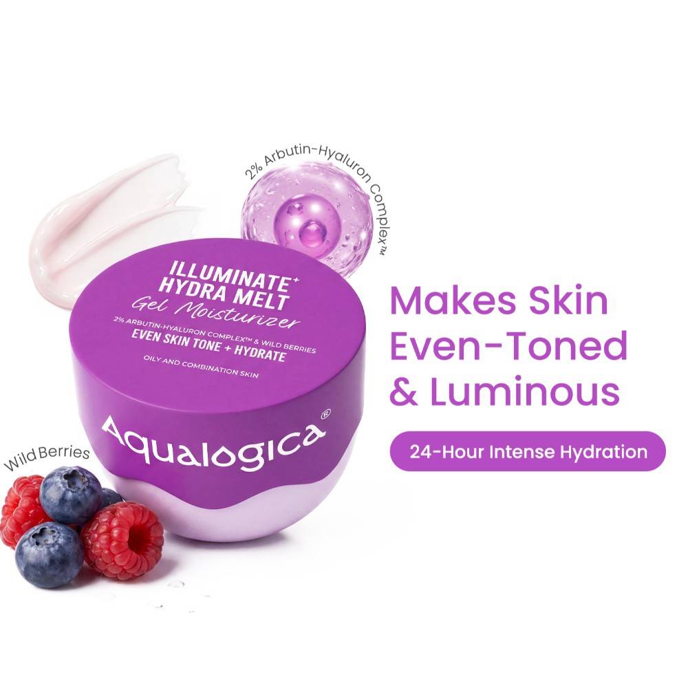 Aqualogica Illuminate + Hydra Gel Moisturizer With Alpha Arbutin For 24 Hour Intense Hydration