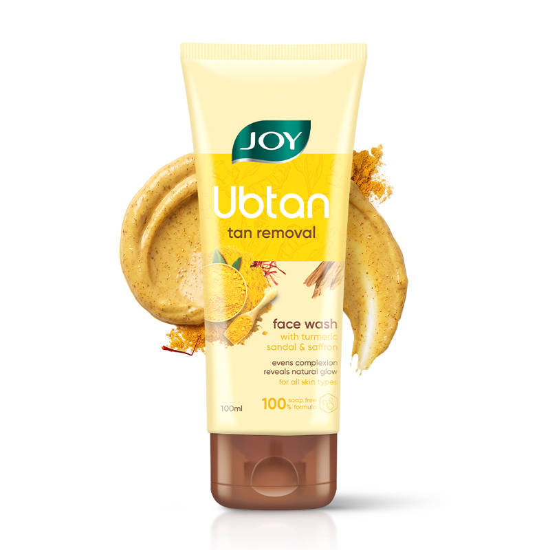 Joy De Tan Ubtan Face Wash With Turmeric Sandal & Saffron Removes Tan, Dirt & Blemishes For a Naturally Glowing Skin